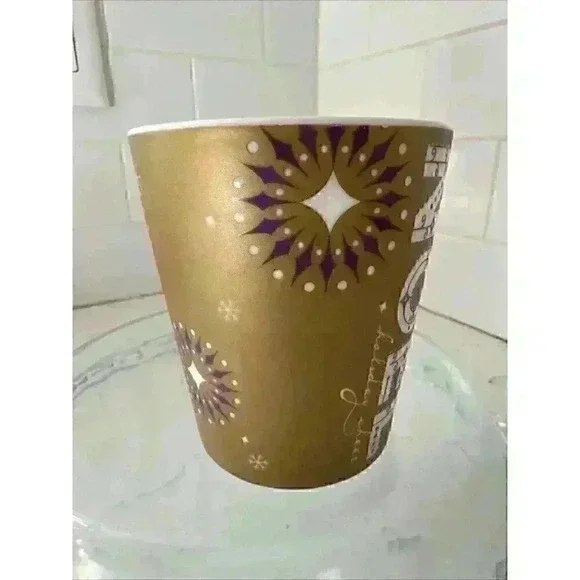 2006 Starbucks NOEL Gold Christmas Holiday Coffee Mug 14 oz - Picture 12 of 16